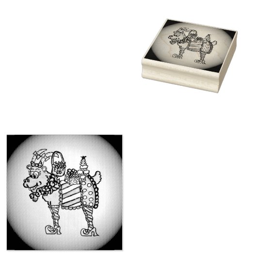 Grappige kerst geit stempel (Gestempeld)