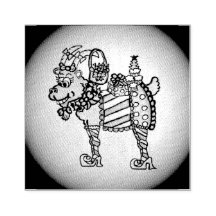 Grappige kerst geit stempel