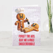Grappige Kerst: Gingerbread Enorme Snickerdoodle Kaart (Voorkant)