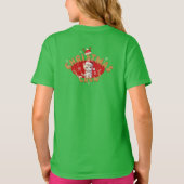 Grappige Kerst Gingerbread Letter E Meisje T-shirt (Achterkant)