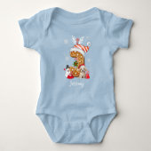 Grappige Kerst Gingerbread Letter J Boy Romper (Voorkant)