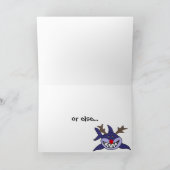 Grappige kerst haai rendieren feestdagen kaart (Binnen)