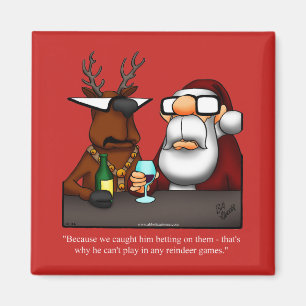 Grappige kerst Humor vierkant magneet