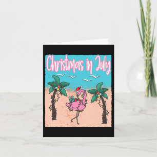 Grappige kerst in juli flamingo kerst in juli kaart