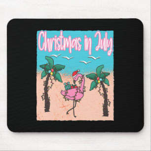 Grappige kerst in juli flamingo kerst in juli muismat