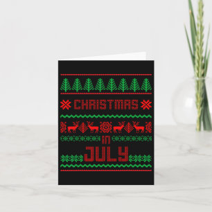 Grappige kerst in juli Shirt zomerse lelijke trui Kaart