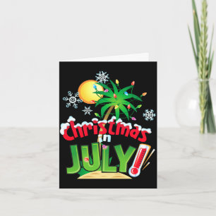 Grappige kerst in juli zomer strand vakantie xmas kaart