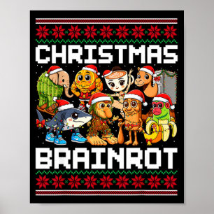 Grappige Kerst Italiaanse Hersenen Rot Voor Mannen Poster