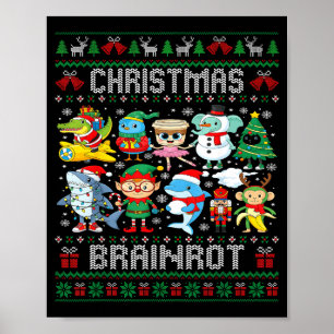 Grappige Kerst Italiaanse Hersenrot Italiaanse Her Poster