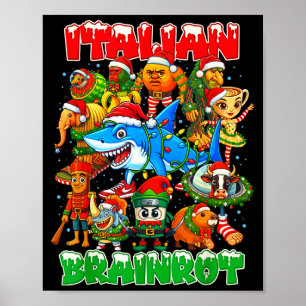 Grappige Kerst Italiaanse Hersenrot Italiaanse Her Poster