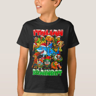 Grappige Kerst Italiaanse Hersenrot Italiaanse Her T-shirt