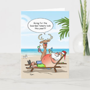 Grappige kerst Kaarten   Santa Holiday Warm Wishes