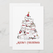 Grappige Kerst Katten Kat Liefhebber Kerstmis Feestdagenkaart (Voorkant / Achterkant)