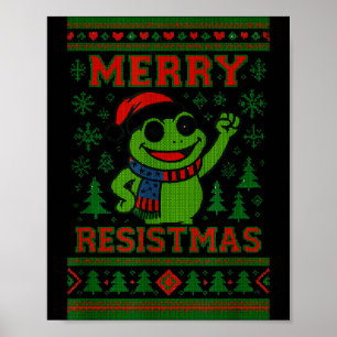 Grappige Kerst Kikker Meme Resistmas Vakantie Humo Poster