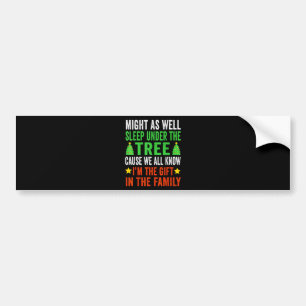 Grappige Kerst Kinderen Kerst Pyjama Meisjes Jonge Bumpersticker