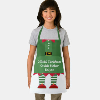 Grappige Kerst Koekjesmaker Helper Elf Groen Rood Schort