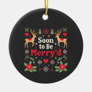 Grappige Kerst Koppels Keramisch Ornament