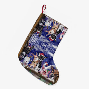 Grappige kerst kous met Happy Animal Party Kleine Kerstsok