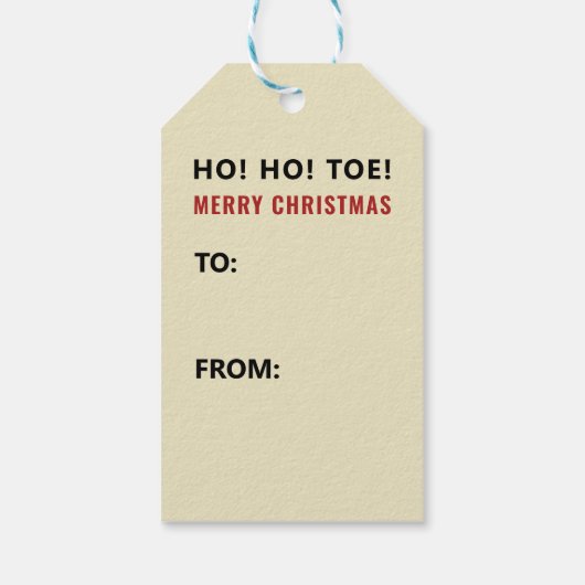 Grappige kerst kous Stuffers Cadeaulabel (Achterkant)