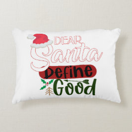 Grappige kerst lieve kerstman accent kussen