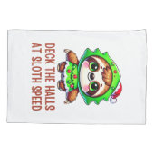 Grappige kerst luiaard kerstboom Cartoon Kussensloop (Achterkant)