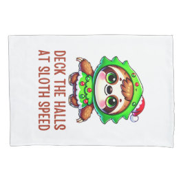 Grappige kerst luiaard kerstboom Cartoon Kussensloop