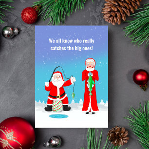 Grappige kerst: mevrouw Claus verslaat Sinterklaas Kaart