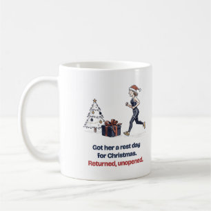 Grappige kerst mok voor een hardloopster voor een