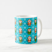 Grappige Kerst Monkey  Koffiemok (Voorkant rechts)