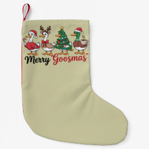 Grappige Kerst Mooie Kerstman Gans Kleine Kerstsok
