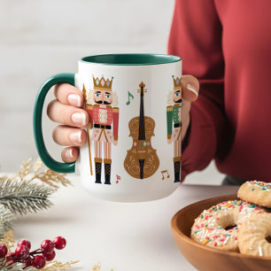 Grappige kerst notenkraker ballet vioolmuziek mok