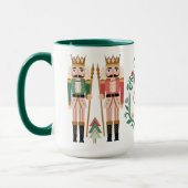 Grappige kerst notenkraker monogram boog mok (Links)