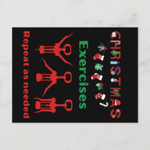 Grappige kerst oefeningen herhalen als nodig briefkaart