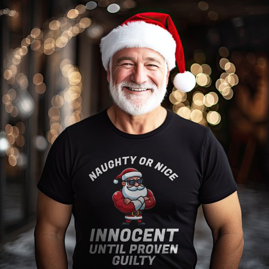 Grappige Kerst Ondeugend of Nice - Bewijs het! T-shirt