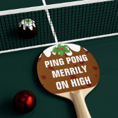 Grappige kerst pruim pudding ping pong peddel tafeltennisbatje
