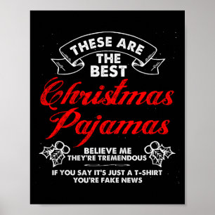 Grappige Kerst Pyjama Donald Trump Grap Jas Pjs Poster