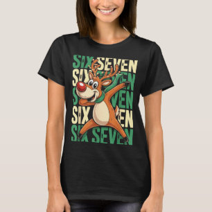 Grappige Kerst Rendier Dabbing Kerstmis Dab Zes T-shirt