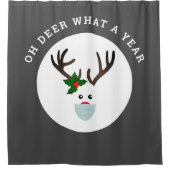 Grappige kerst rendieren citaat douchegordijn (Voorkant)