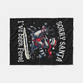 Grappige kerst sorry kerstman ik ben verwilderd Re Fleece Deken (Voorkant (Horizontaal))