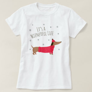 Grappige Kerst Teckel T-shirt