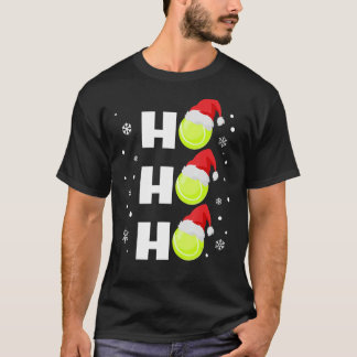 Grappige kerst tennisser Ho Ho Sports Fan T-shirt
