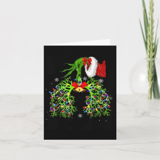 Grappige kerst verpleegkundige ademhalingstherapeu kaart (Voorkant)