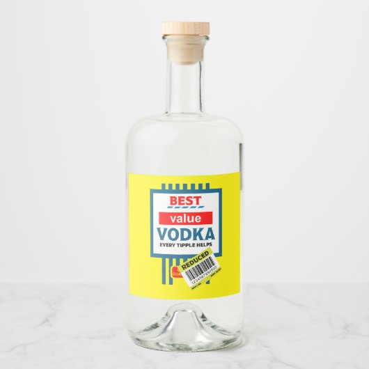 Grappige Kerst Vodka Etiket (Voorkant)
