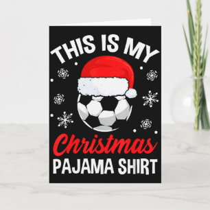 Grappige Kerst Voetbal Pyjama Pj Outfit Heren W Kaart