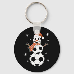Grappige Kerst Voetbal Truien Als Sneeuwmannen Man Sleutelhanger