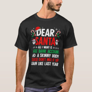 Grappige kerst voor vrouwen Mannen Adult Dear Sant T-shirt