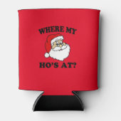 Grappige kerst waar mijn Ho is? kerstman Blikjeskoeler (Voorkant)
