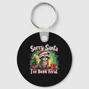 Grappige kerst wasbeer meme sorry kerstman ik ben  sleutelhanger