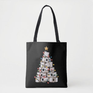 Grappige Kerst Wc Toiletpapier Boom Humor Draagtas