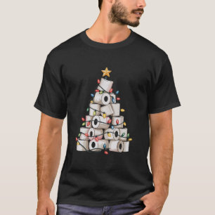 Grappige Kerst Wc Toiletpapier Boom Humor T-shirt